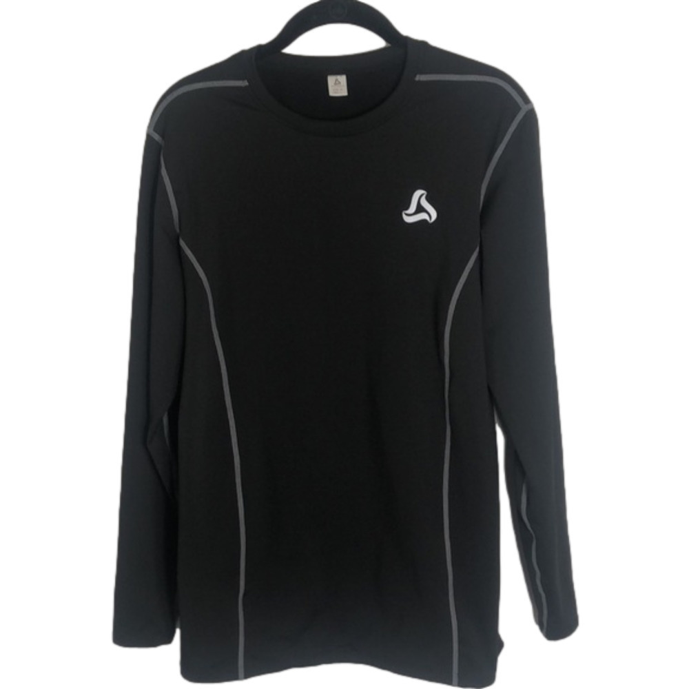 silk World black long sleeve tee, size large
